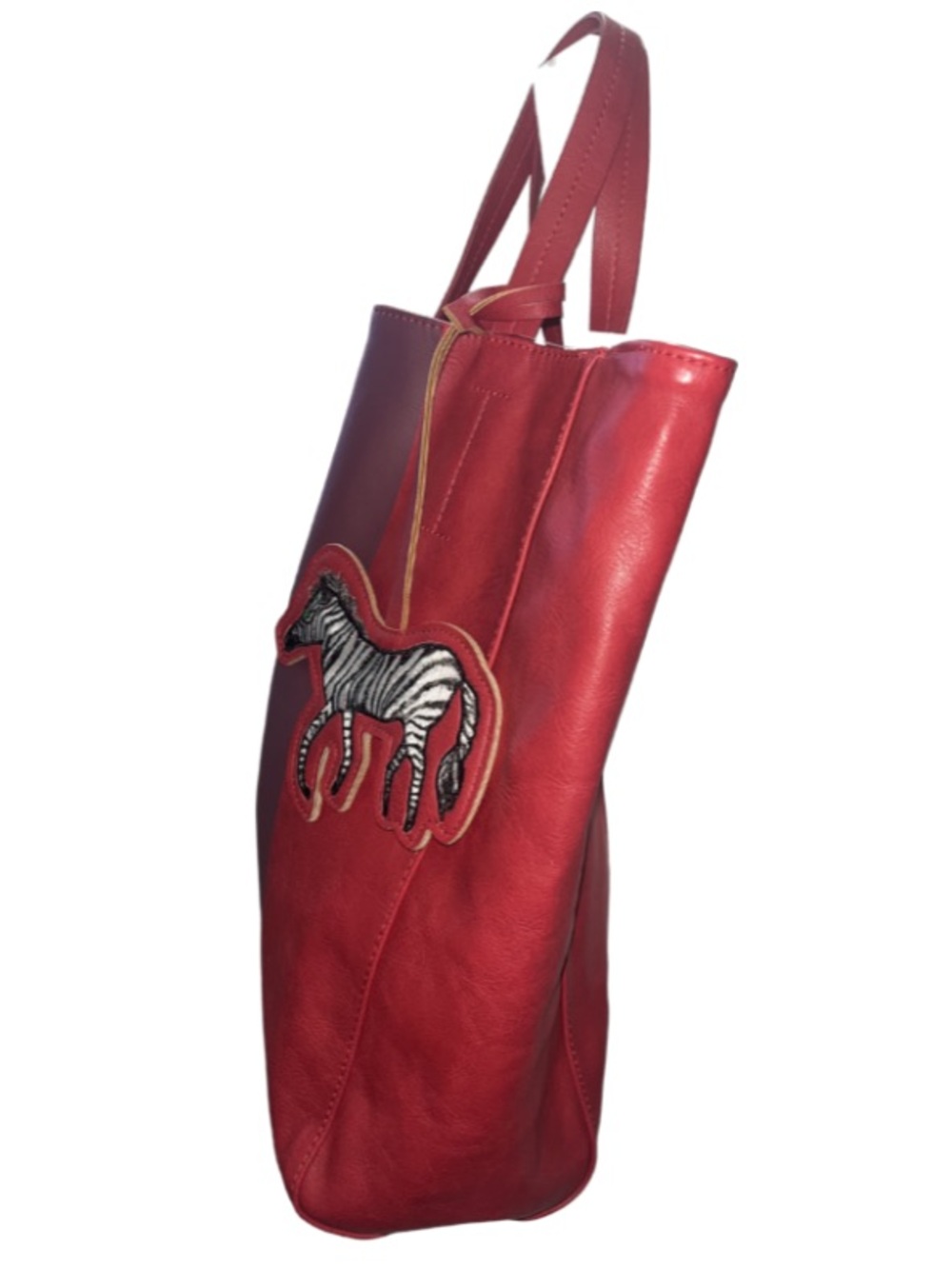 NWT Saks Fifth Avenue Red Zebra
Tote Bag Stripe Large Shopper - Picture 3 of 9